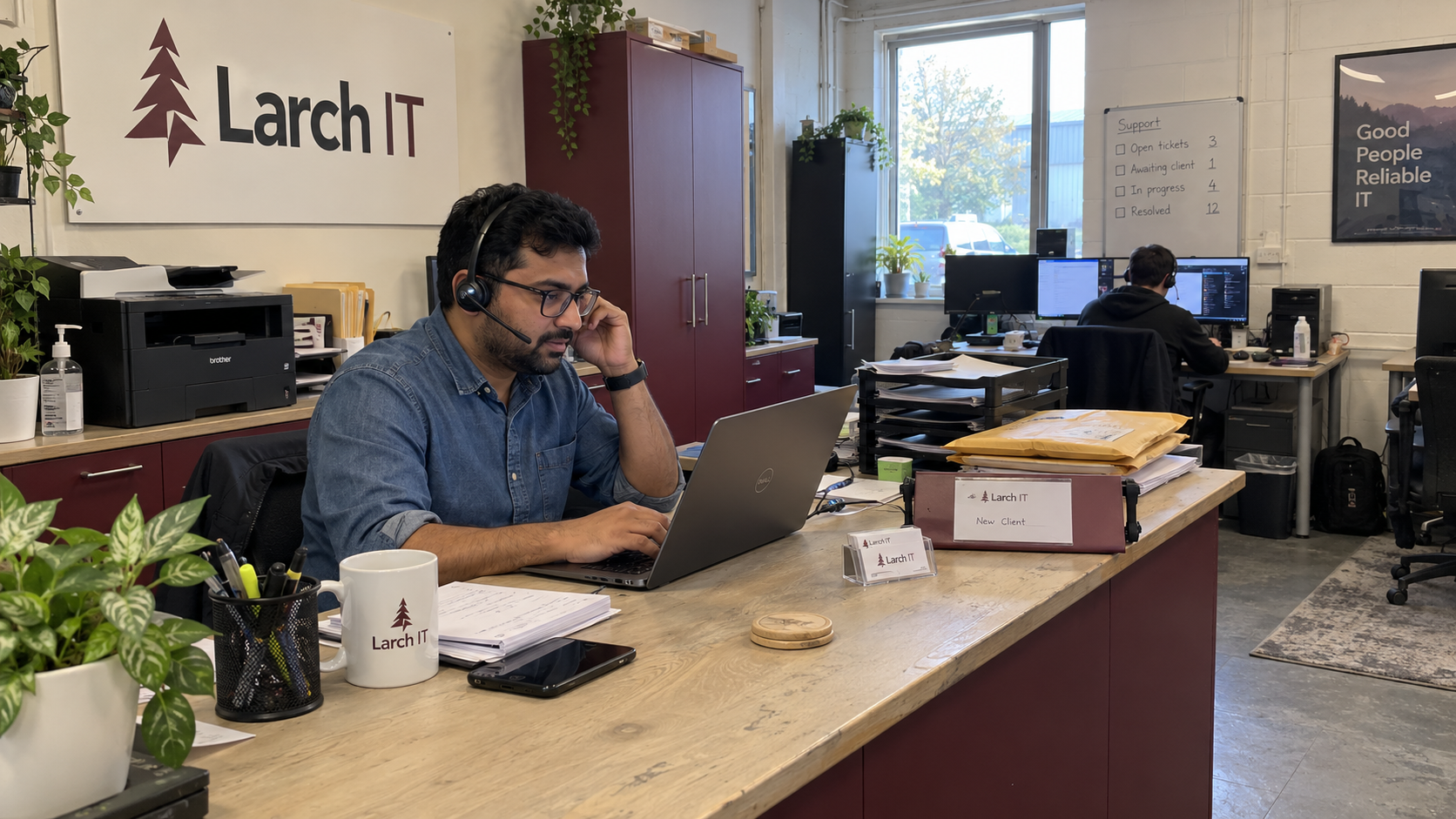 MSP sales coordinator records a caller’s source for marketing attribution in the CRM